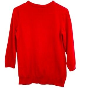 Talbots Petite Small 3/4 Sleeve soft coral sweater